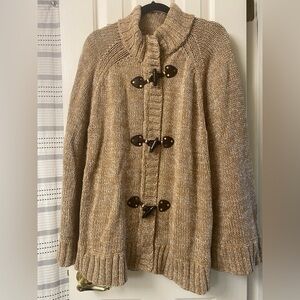 Michael by Michael Kors Cape Poncho Sweater Toggle And Full Zip Closures Size 3X